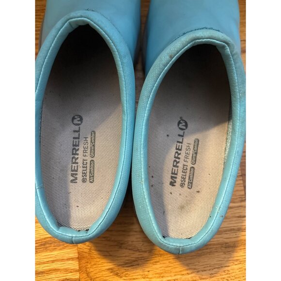 Merrell Womens Slip-On Clogs Size M Blue Rubber Sole Shoes 8.5 - Picture 4 of 8